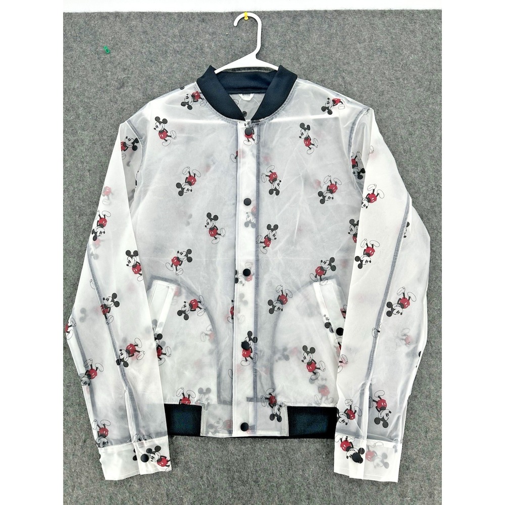 Disney‎ Parks Mickey Mouse Transparent Frosted Rain Jacket